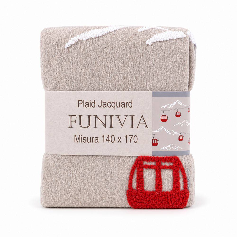 Plaid jacquard funivia effetto lana Le Tele di Margi