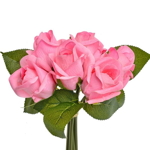 Fiore artificiale rosa 24 cm rosa plastica Clayre & Eef