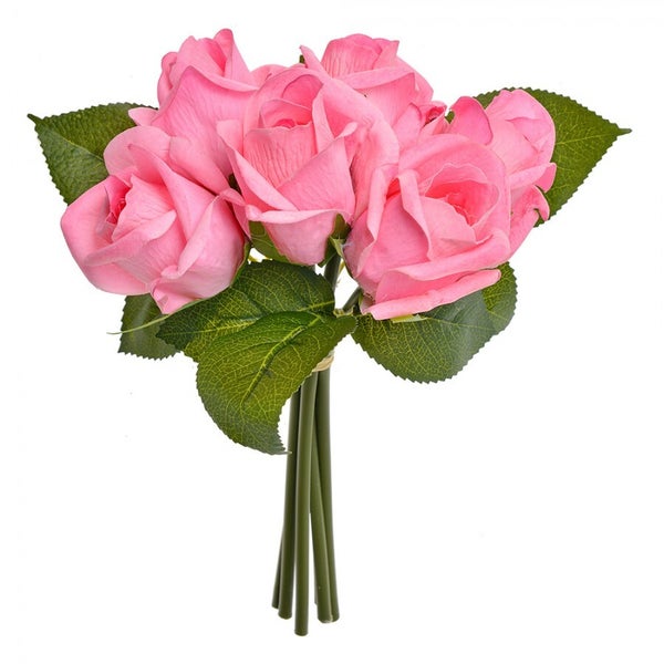 Fiore artificiale rosa 24 cm rosa plastica Clayre & Eef