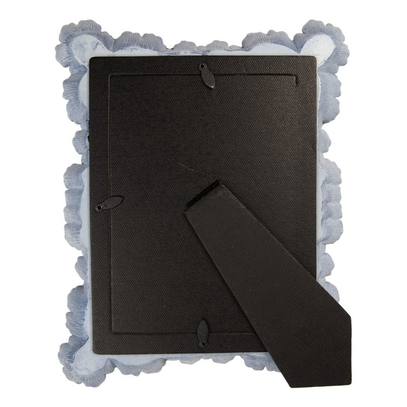 Cornice per foto 13x18 cm blu vetro e plastica Clayre & Eef